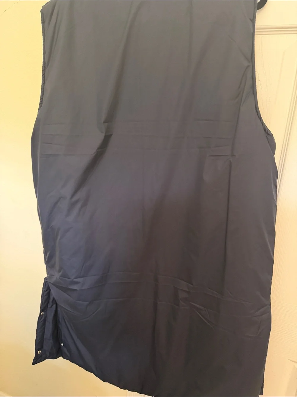 H&M Navy Quilted Long Sleeveless Vest